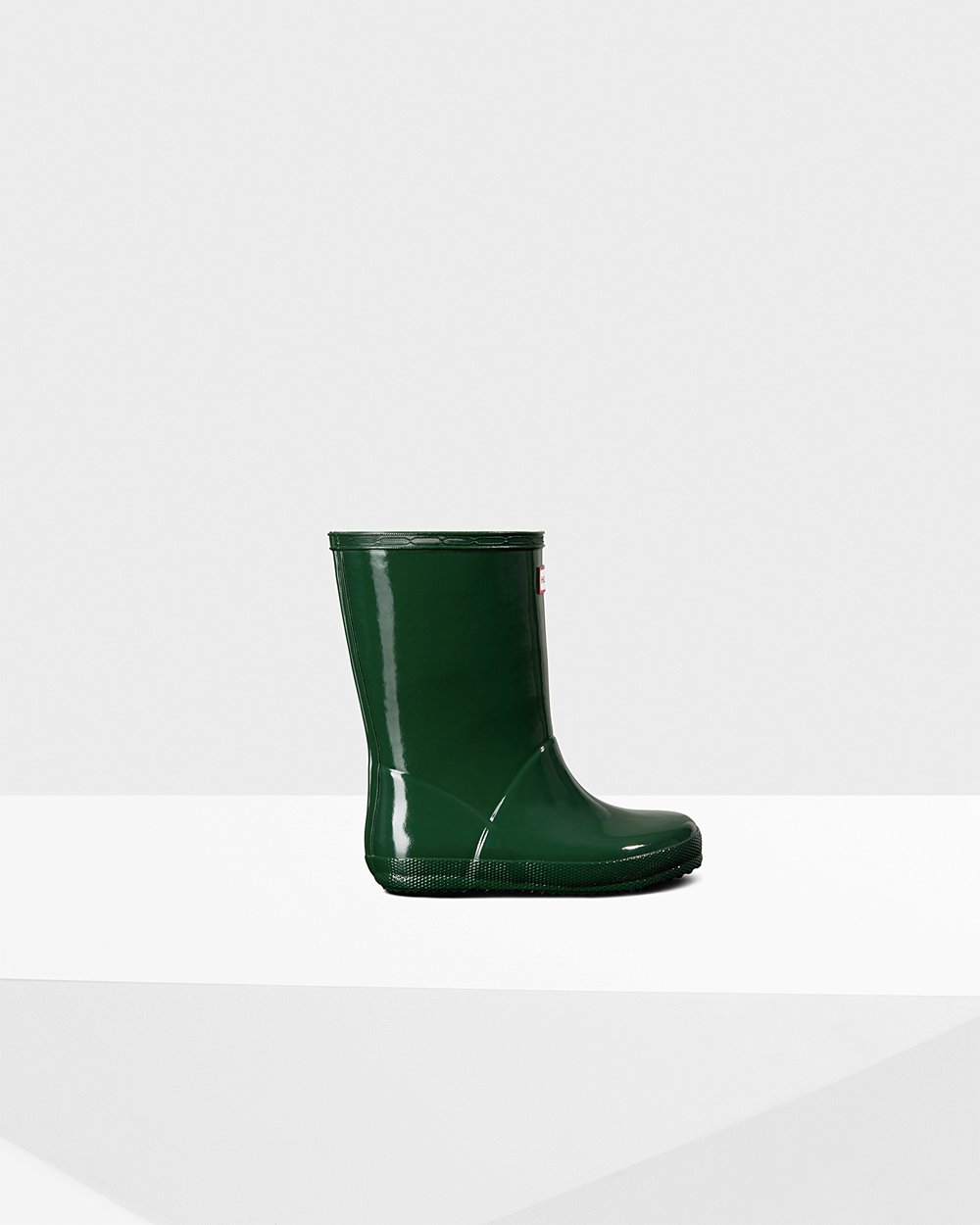 Hunter Niños Original First Classic Gloss - Botas de Lluvia Verde - 925-VGMAJS